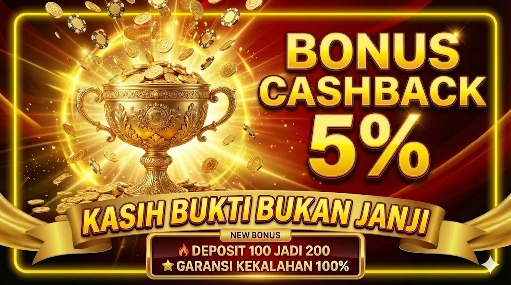 Bonus Cashback Mingguan 5%